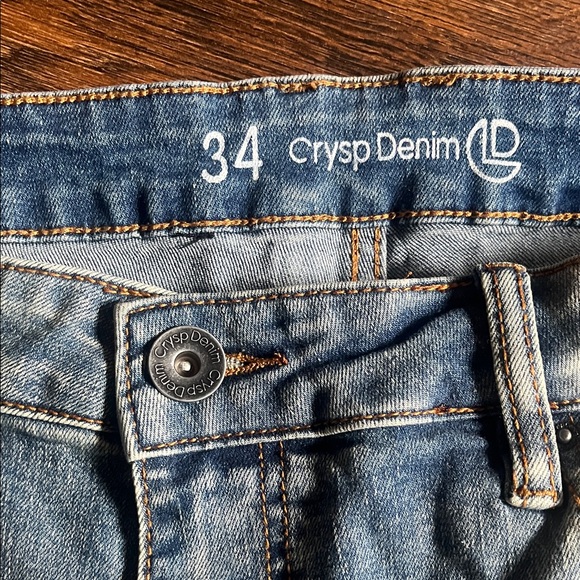 Distressed Light Blue Men's Jeans - Picture 3 of 5